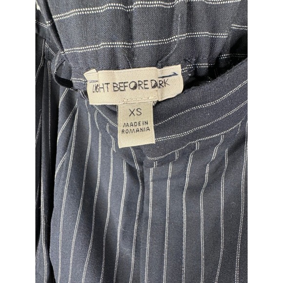 Women's Light Before Dark Navy Blue Striped Formal Pants Size XS - Picture 4 of 9